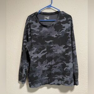 Terra & Sky Plus Size Camo Sweatshirt
